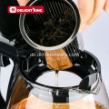 Teekanne aus Borosilikatglas mit Tee-Ei